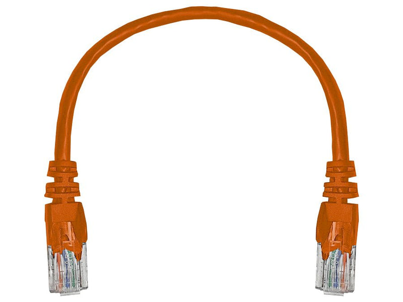 Linkbasic 22cm UTP Cat5e Flylead Orange-0