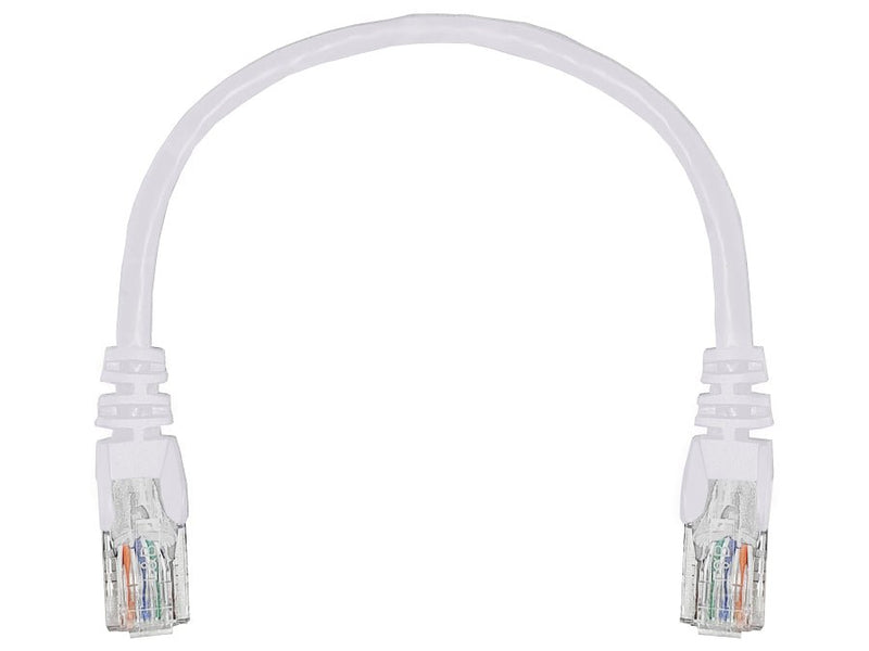Linkbasic 22cm UTP Cat5e Flylead White-0