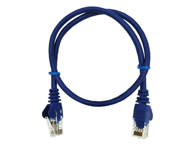 Linkbasic 50cm UTP Cat5e Flylead Blue-0