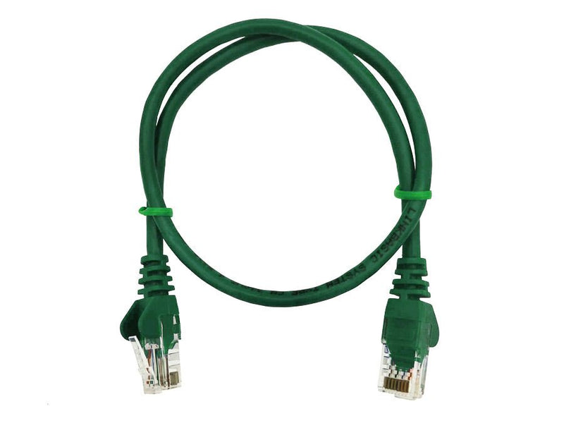 Linkbasic 50cm UTP Cat5e Flylead Green-0