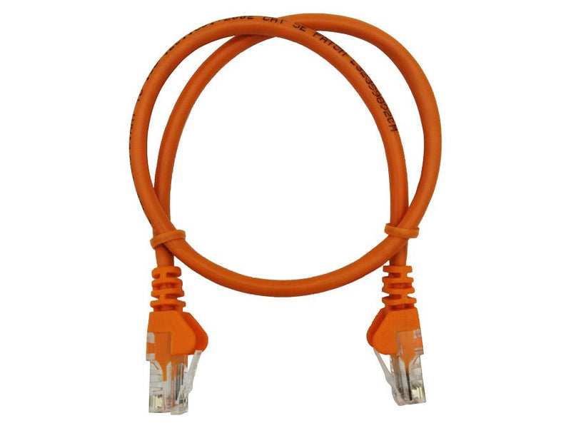 Linkbasic 50cm UTP Cat5e Flylead Orange-0