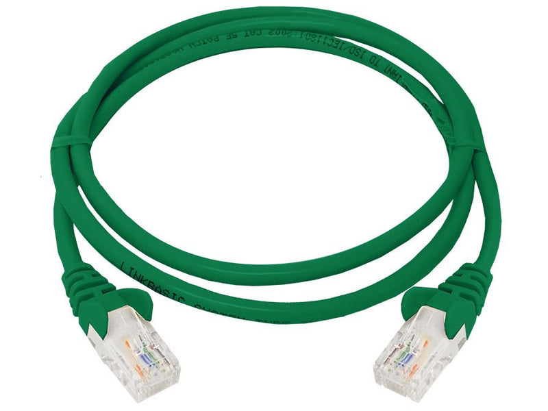 Linkbasic 1 Metre UTP Cat5e Flylead Green-0