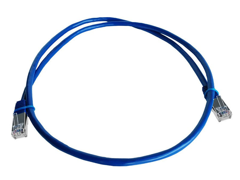Linkbasic 1 Metre FTP Cat5e Flylead Blue-0