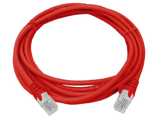 Linkbasic 3 Metre UTP Cat5e Flylead Red-0