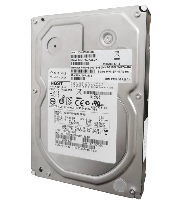 HGST HUS724040ALS640 3.5 Inch 4TB 7.2K RPM 6Gb/s SAS Hard Drive – Refurb