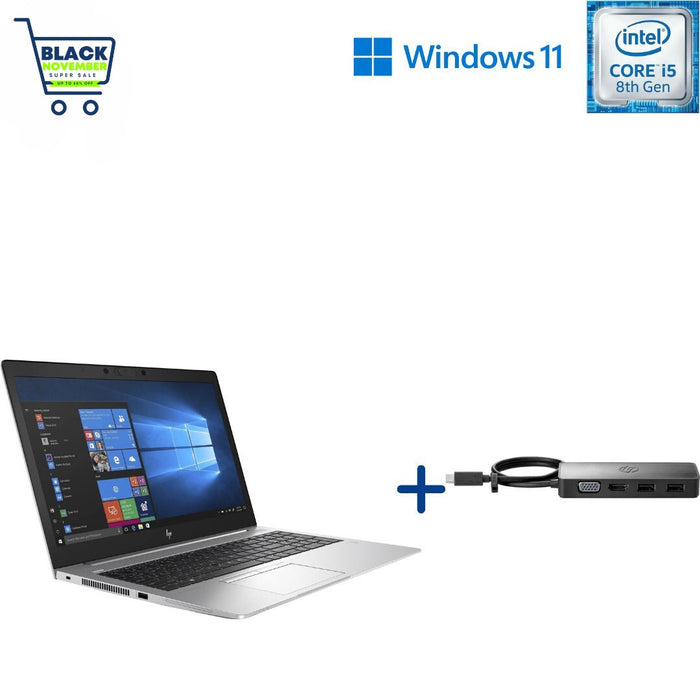 HP EliteBook 840 G5 14 Inch Laptop Bundle; i5 8350u; 8GB PC4; 256GB SSD; Win11Pro; Refurb