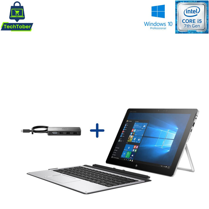 HP Elite X2 1012 G2 12.3 Inch 2-in-1 Laptop Bundle(No Stylus); i5 7300u; 8GB PC3; 256GB SSD; Win10Pro; Refurb