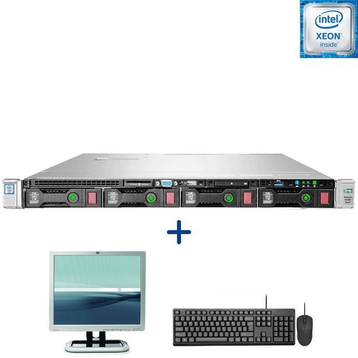 HP Proliant DL360 Gen9 4 Bay LFF Dual 12 Core; 192GB PC4; 2TB SAS; 1U Rackmount Business Server Bundle