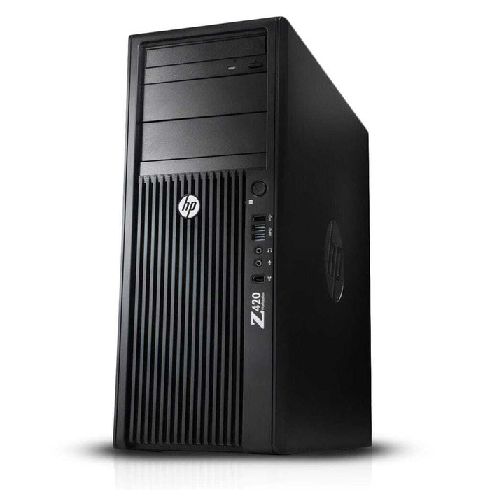 HP Z420 Tower Workstation Computer – Xeon E5-1620 – 32GB DDR3 – 1TB SATA HDD – Quadro P620 – Win10Pro – Pre-Owned Desktop PC