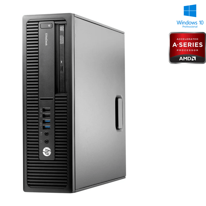 HP ELITEDESK 705 G2 SFF - AMD PRO A4-8350B - 4GB DDR3 - 500GB HDD - WINDOWS 10 PRO 64 BIT - REFURBISHED COMPUTER