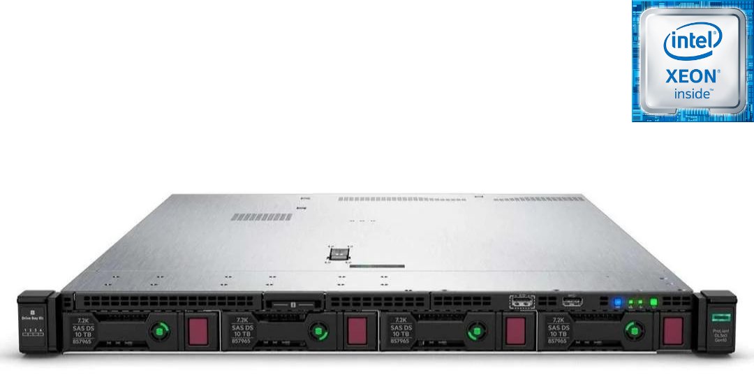 HP Proliant DL360 Gen10 Server; 1 x Xeon Silver 4114; 32GB PC4; 8TB SATA; 2 x 500W; P408i-A-SR; Rail Kit; No Front Bezel; 1U Rackmount; Refurb