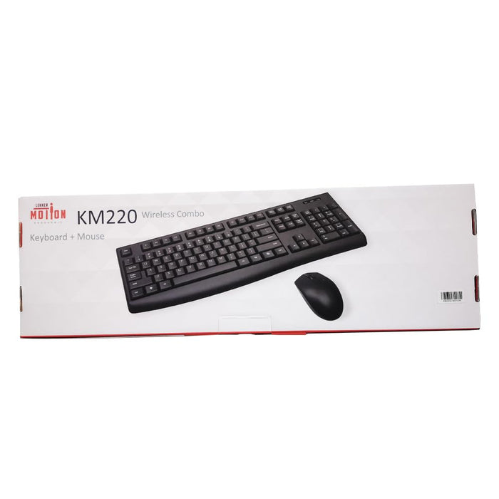 LekkerMotion KM220 Wireless Combo Keyboard & Mouse – Black – New