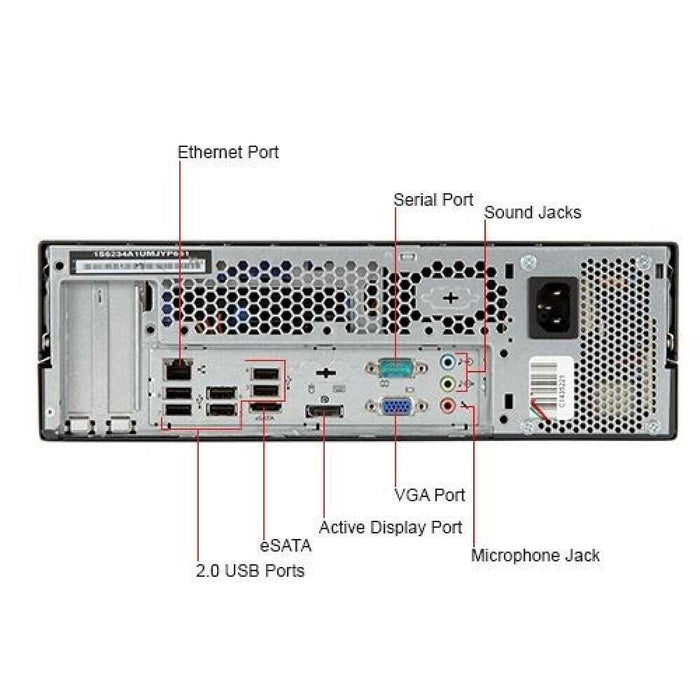 Lenovo ThinkCentre M58P SFF Computer; C2Q Q9505; 2GB PC3; 250GB HDD; Win10Pro; Refurb