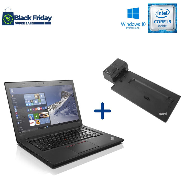 Lenovo ThinkPad T460 14 Inch Office Laptop Bundle; i5 6200u; 8GB PC3; 256GB SSD; Win10Pro; Refurb Black Friday Special