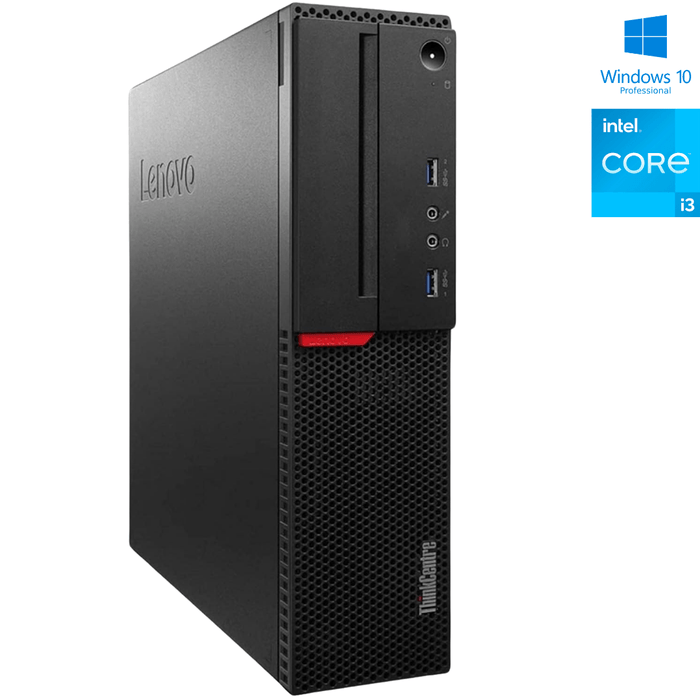 Lenovo Thinkcentre M800 SFF - I3 6100 - 4GB DDR4 - 500GB SATA HDD - Windows 10 Pro 64 Bit - Refurbished Computer