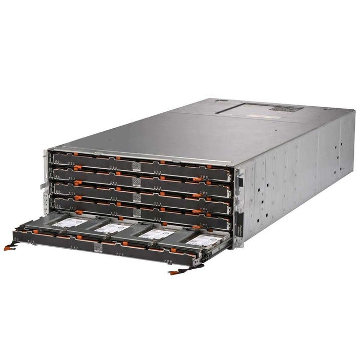 Dell PowerVault MD3060E Disk Array with 2 x Controllers; 2 x Fans; 2 x PSU; 60 Bay LFF; Trays included; No HDD; Rail Kit; Refurb