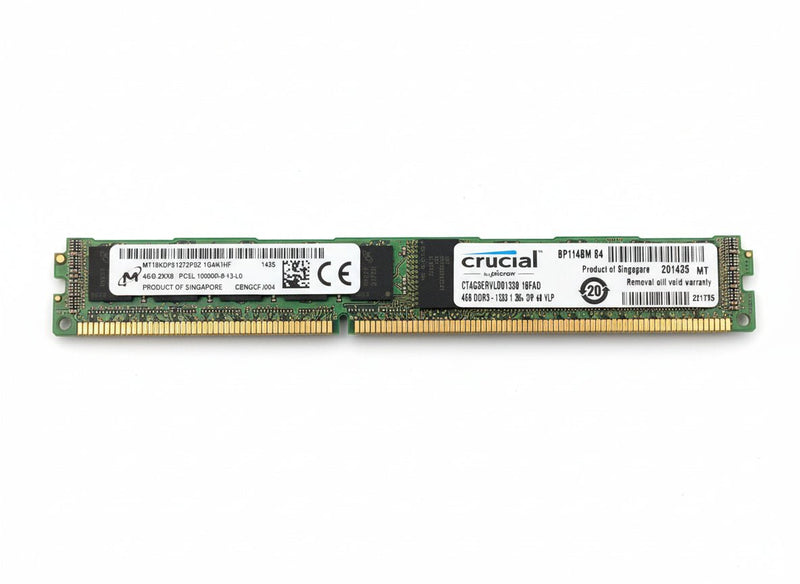Micron 4GB 2RX8 PC3L-10600R-9-13-L0 DDR3 Registered Server RAM – Refurb