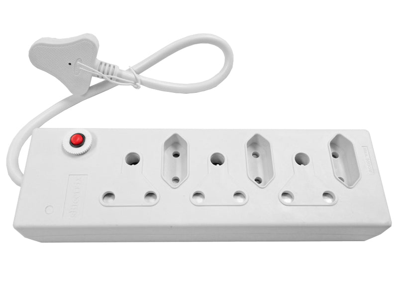 Multi Plug 3x16A 3x5A 0.5m Cord White-0