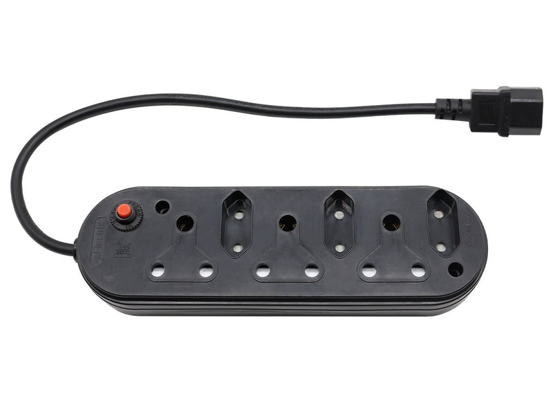 Multi Plug 3x16A 3x5A 0.5m IEC Cord Black-0