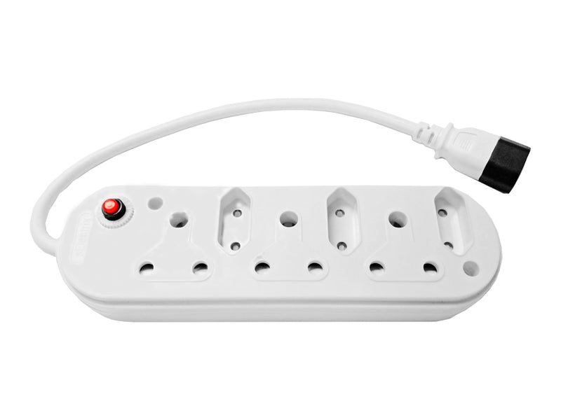 Multi Plug 3x16A 3x5A 0.5m IEC Cord White-0