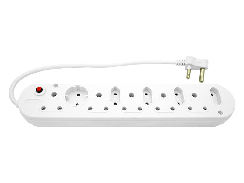Multi Plug 5x16A 5x5A 0.5m Cord White-0
