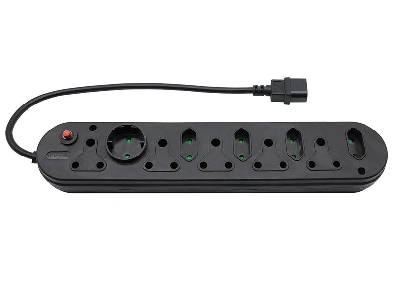 Multi Plug 5x16A 5x5A 0.5m IEC Cord Black-0