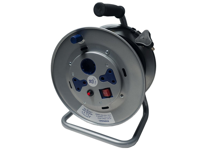 30M 16A Extension Cord on Open Metal Reel-0