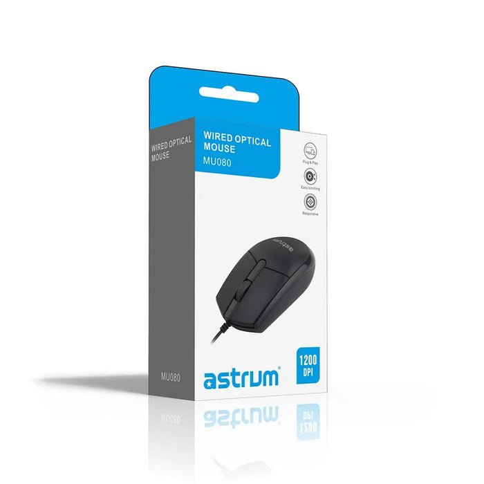 Astrum MU080 USB Optical  Mouse Black – Open Box