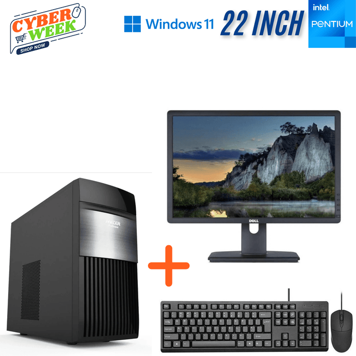 Mecer H310M-R MT Office Computer Set – Pentium Gold G5400 – 8GB DDR4 – 500GB HDD – Win11Pro – Refurb Special