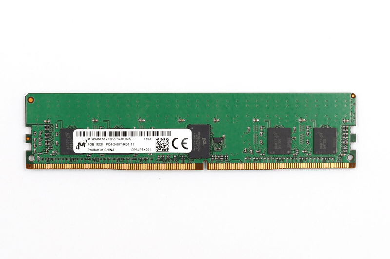 Micron 4GB 1RX8 PC4-2400T-RD1-11 DDR4 Server RAM - Refurb