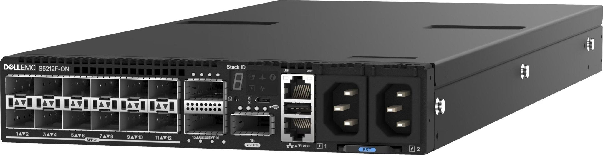 Dell PowerSwitch S5212F-ON 12 Port 25GbE SFP28 Managed Switch with 3 × 100GbE QSFP28 210-APHW – New