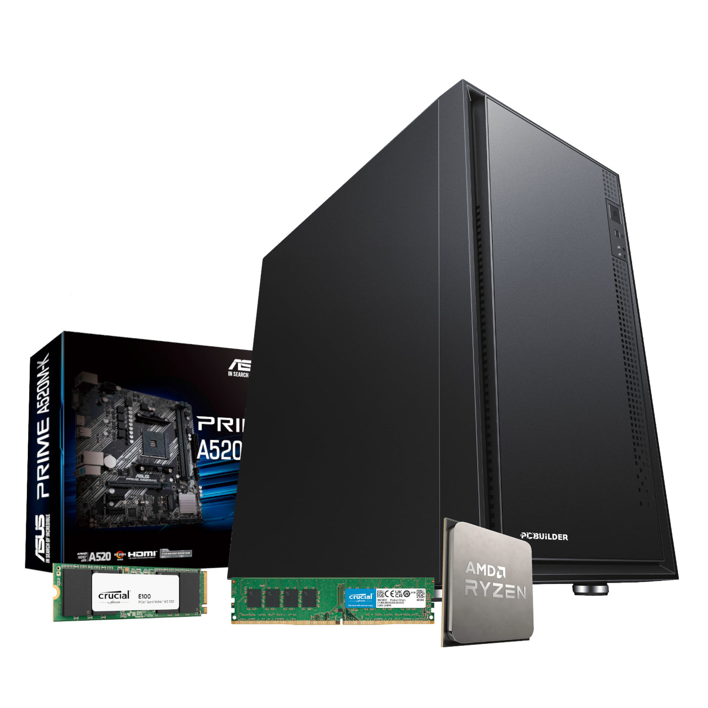 PCBuilder AMD Ryzen 5 3400G HOME MASTER Windows 11 Desktop PC — ITAD Store