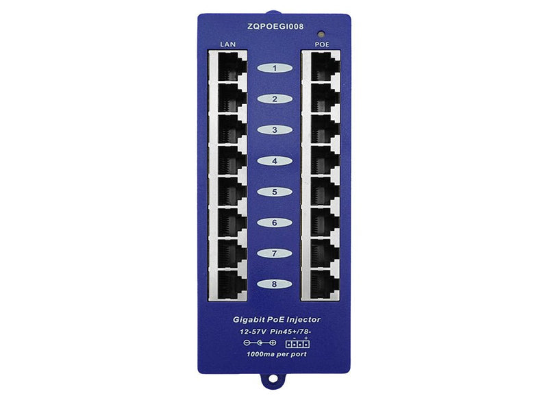 8 Port Gigabit Passive PoE Injector-0