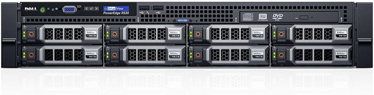 Dell PowerEdge R530 2U Rackmount Server – 8 LFF – Xeon E5-2640 v4 – 64GB DDR4 – No HDD – H730 Mini – Broadcom BCM5720 – 2 × 750W – Refurb
