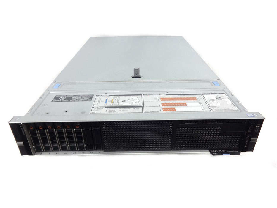 Dell PowerEdge R740 2U Rackmount Server - 8 SFF - 2 x Xeon Platinum 8168 - 128GB DDR4 - 4 x 1.2TB HDD - Broadcom BCM5720 + BCM57416 - 2 x 750 Watts - Front Bezel - Refurb