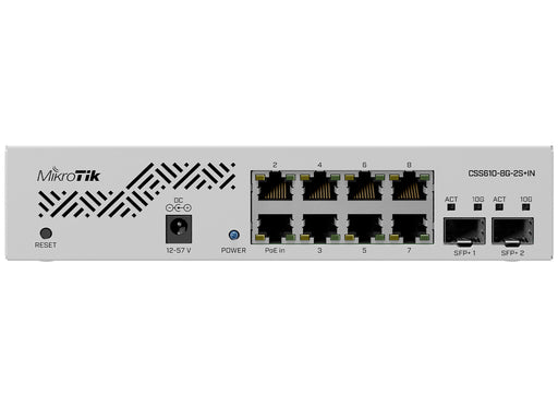 MikroTik SwOS Lite Cloud Smart Switch 8 Port Gigabit 2SFP+ PoE Input-0