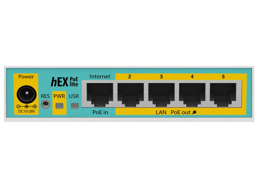MikroTik hEX PoE Lite 5 Port Ethernet 4 PoE Router-0