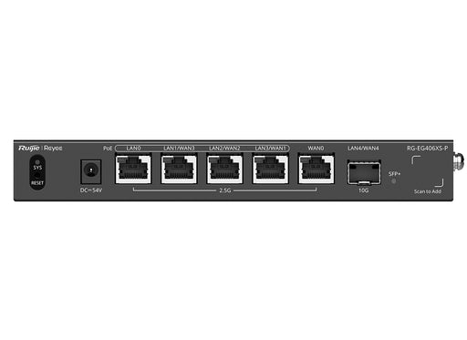 Reyee 5 Port 2.5G Multi-WAN 4 PoE 110W 400 User Cloud Router-0