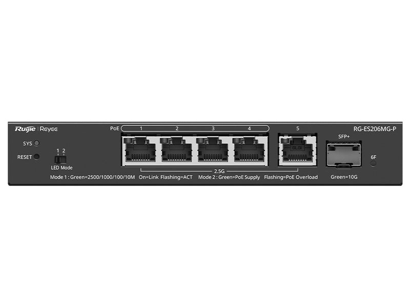 Reyee 5 Port 2.5Gbps with 4 PoE 70W 1SFP+ Smart Managed Switch-0