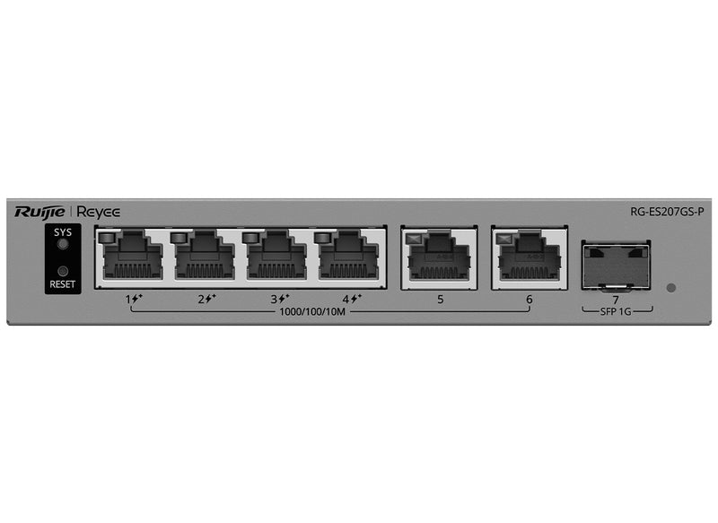 Reyee 6 Port Gigabit with 4 Port PoE 54W 1SFP Uplink Smart Managed Switch-0