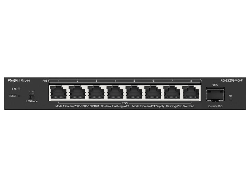 Reyee 8 Port 2.5Gbps PoE 130W 1SFP+ Smart Managed Switch-0