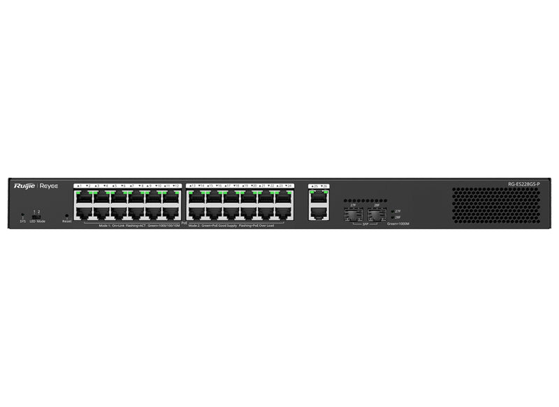 Reyee 26 Port Gigabit with 24 PoE 370W 2SFP Smart Managed Switch-0