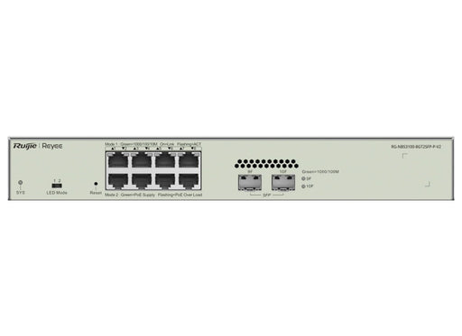 Reyee 8 Port Gigabit PoE 125W 2SFP Layer 2+ Smart Managed Switch-0