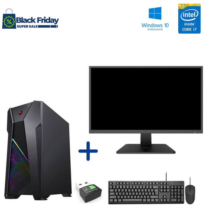 RaidMax I328 Start-up Gamer Computer Set; i7 4790; 8GB PC3; 1TB HDD; AMD Radeon 7700; Win10Pro; Refurb Black Friday Special