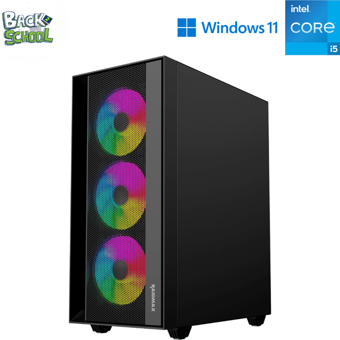 RaidMax V100 Gamer PC Tower; Gigabyte H610M H V3 DDR4; i5 12400; 8GB PC4; 256GB SSD; Win11Pro; New Special