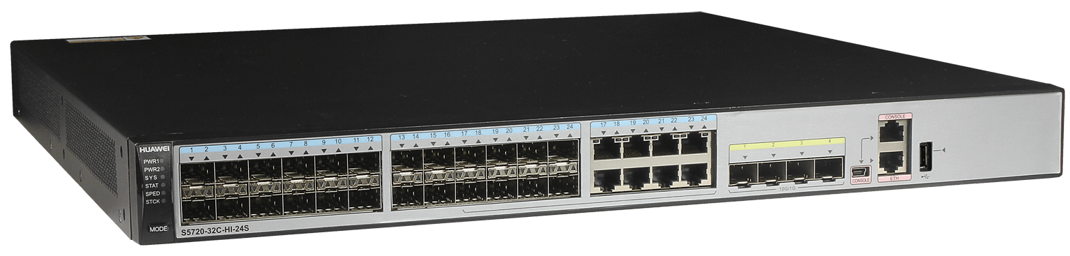 Huawei S5720-32C-HI-24S 24 Port Layer 3 Managed Switch – Used