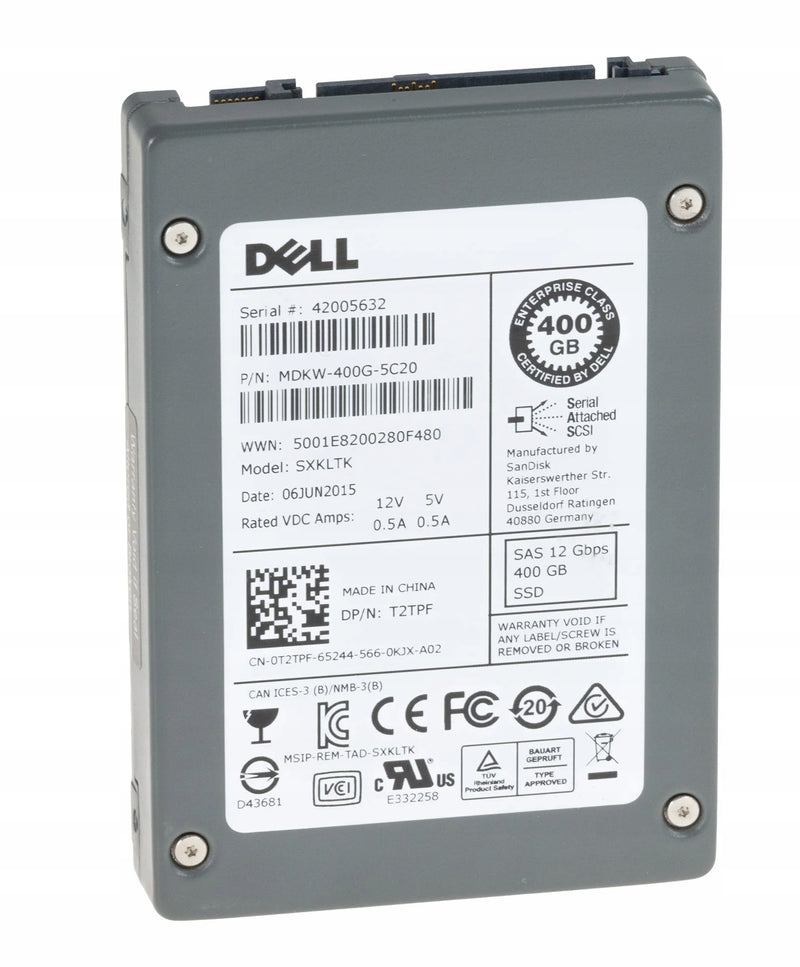 Dell SXKLTK 2.5 Inch 400GB 12Gb/s SAS Solid State Drive – Refurb
