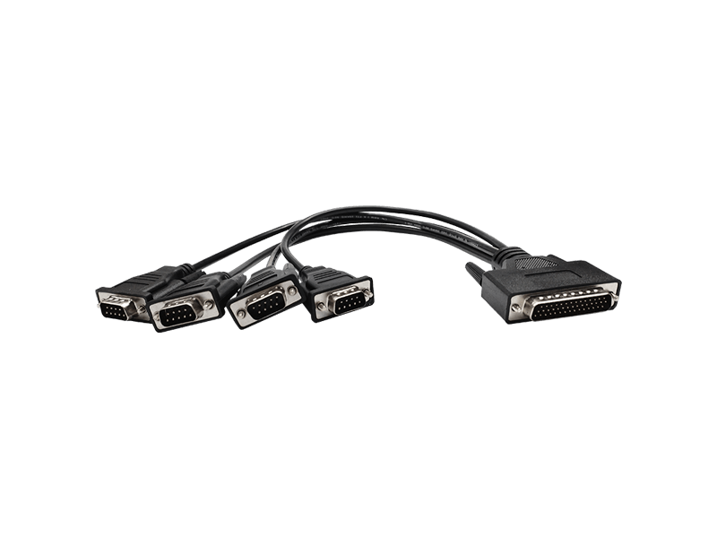 Sunix SER6456A-B PCI Express 4-Port RS-232 Interface Card with DB44 to 4-Port DB9 Cable – Open Box