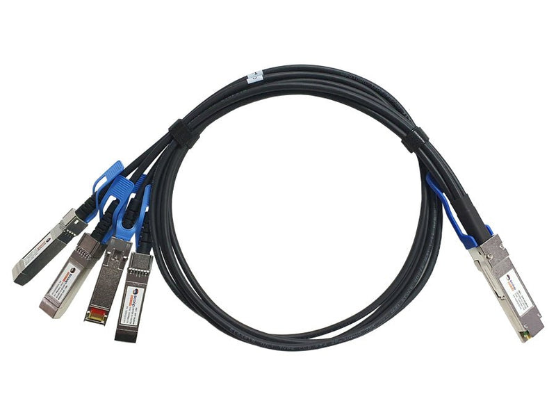 Linkbasic Breakout Copper Cable 1m 1 QSFP28 to 4 SFP28 Uplink Cable-0