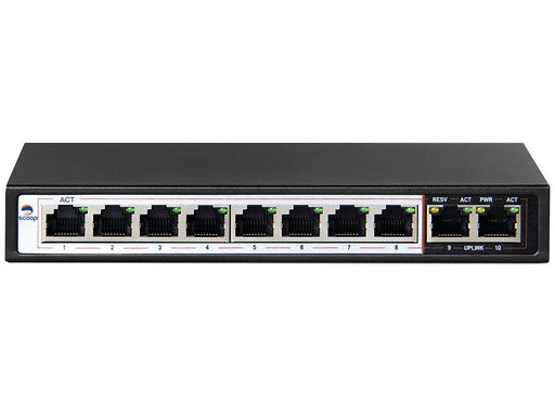Scoop 10 Port Fast Ethernet 8 PoE 96W Switch-0